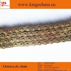 Copper plated gold 428H motorcycle chain