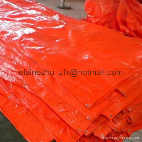 best price 150gsm orange color roofing cover tarpaulin 2