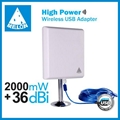 Outdoor WiFi antenna 36dbi High Power 2000mW