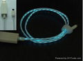 EL Visible current chasing flowing Light Micro USB 2.0 Data Sync Charge cable 3