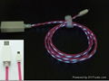 EL Visible current chasing flowing Light Micro USB 2.0 Data Sync Charge cable 2