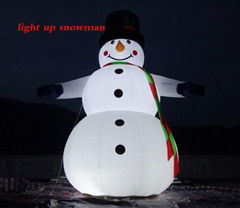 inflatable christmas light up snowman