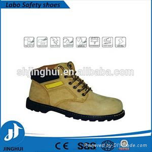 stylish yellow protective steel toecap safe leather shoes