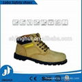 stylish yellow protective steel toecap safe leather shoes