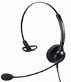 Single Earpiece telephone headset for call center