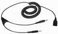 Y training QD connecting cord 3.5mm stereo plug