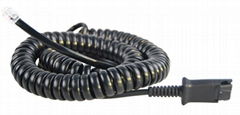 RJ9 Coiled Headset Connecting Cord for Cisco IP Phones