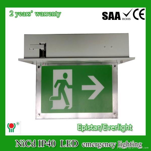 fire emergency led fire effect recessed ceiling light with built-in battery