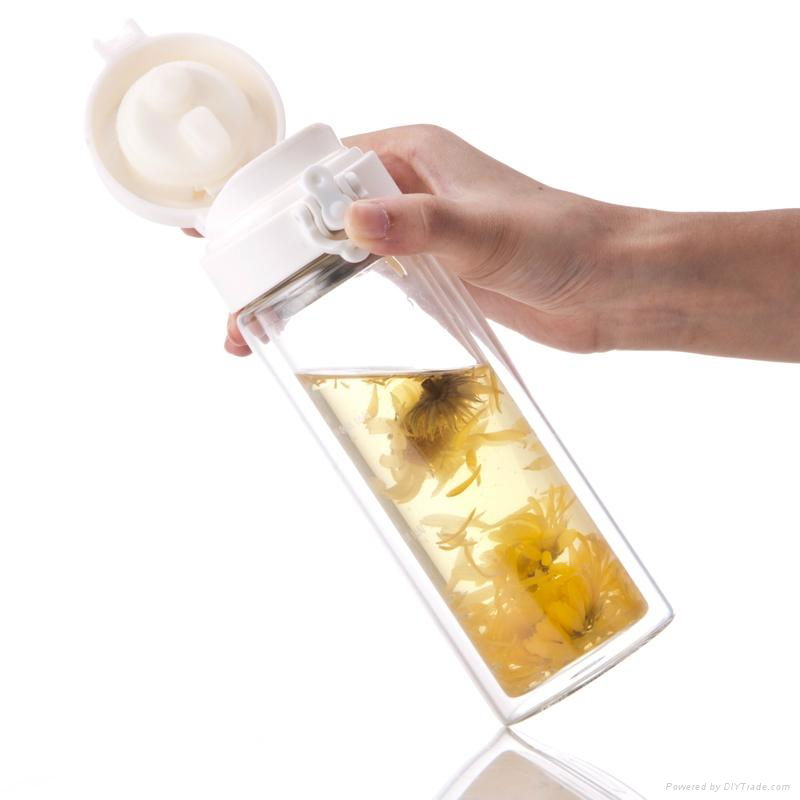 Glass Juice Cup Drinking Lemon Cup water bottle