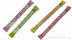testy fruit flavored jelly straw stick for summer