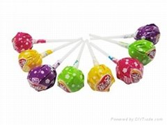 multi-color hard fruit flavor lollipop candy