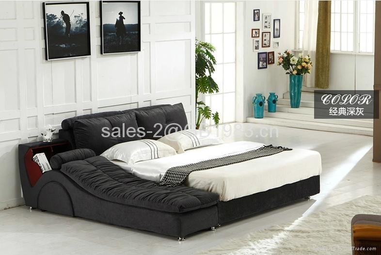 Popular Fabric Bed With Side Leisure Chaise  4