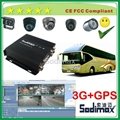Top quality 4/8 channel 3g gps kingston micro sd card mobile dvr for bus fleet  1