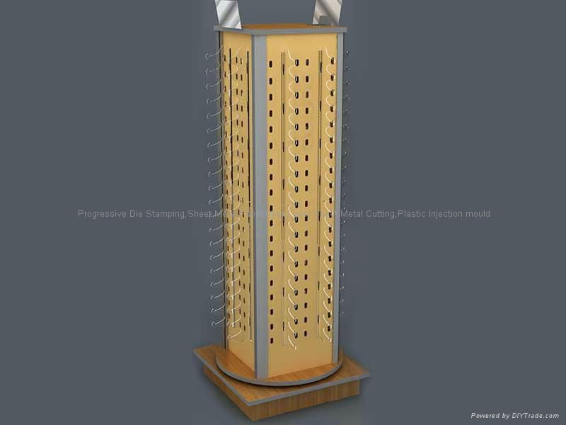 Rotating Counter Rack with Hooks-Wire Store Display Racks-Custom Retail Display