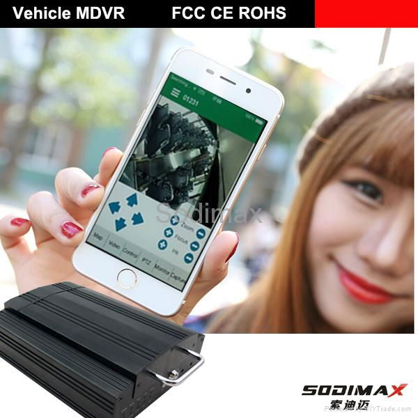 4CH RealTime Mobile Car Video DVR/car rearview mirror camera dvr With GPS  3