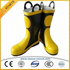 Metal Toes Shoe Insulating Waterproof Fire Boots Fire Fighter's boots