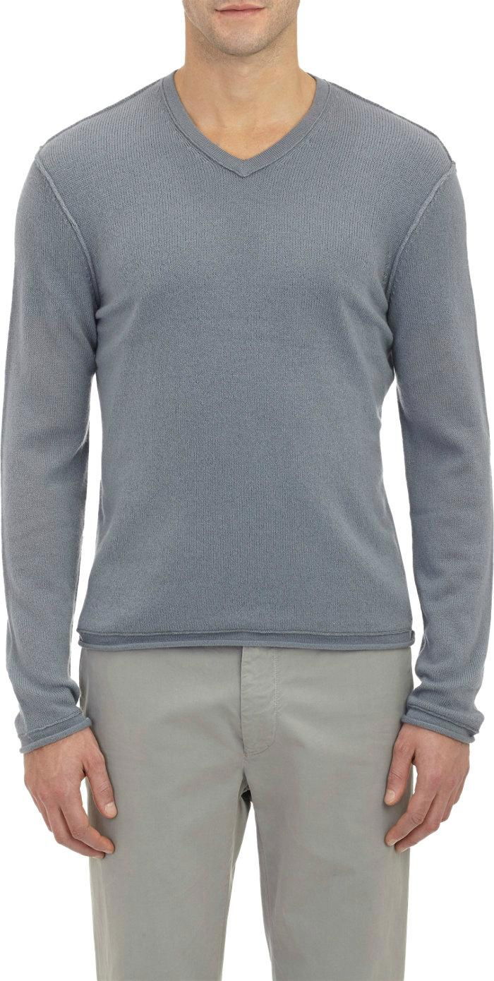 man cashmere sweater V neck 3