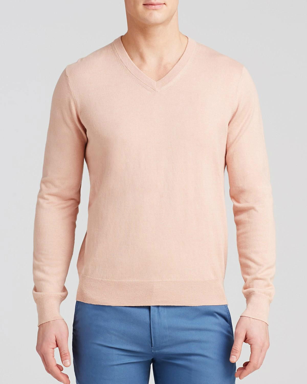 man cashmere sweater V neck 4