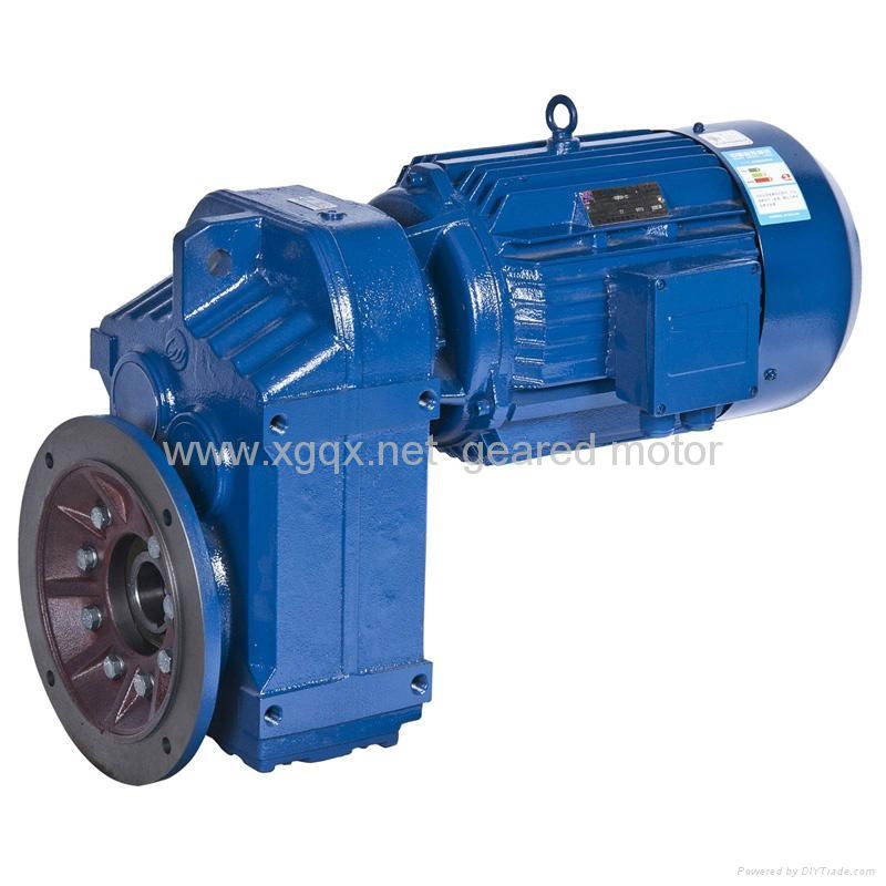 Parallel shaft helical geared motor