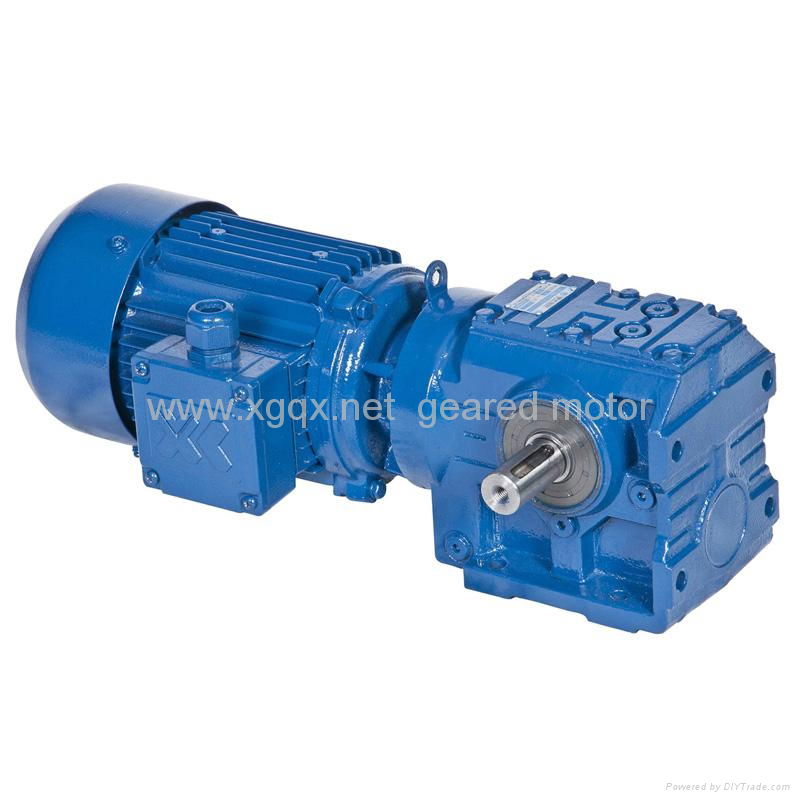 S series helical worm geared motor