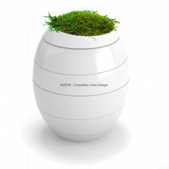  White biodegradable design urns cremation