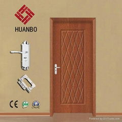 High quality mdf pvc wooden economic wood doors(HB-009)