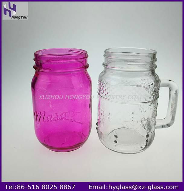 450ml mason glass jar with handle 3