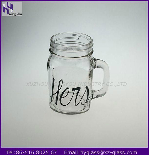 450ml mason glass jar with handle 5