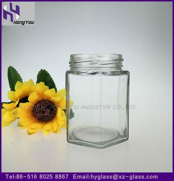 Glass honey jar glass jam jar 3