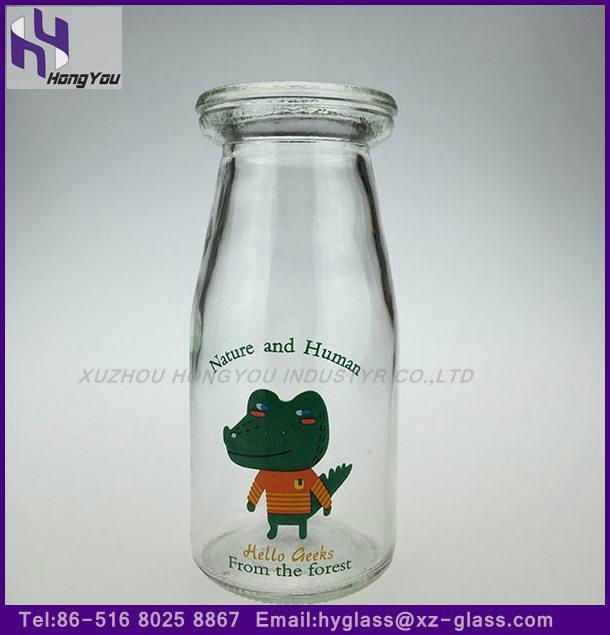 Glass milk bottle 2