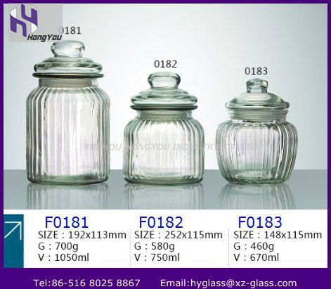 Glass sealed storage jar 3