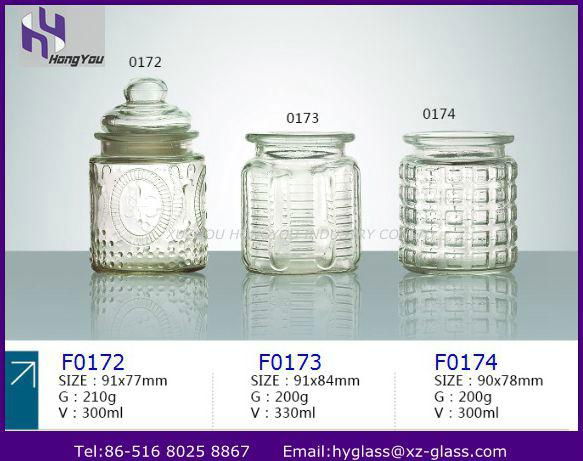 Glass sealed storage jar 5