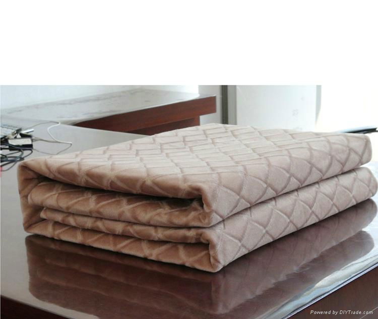 white 100% polyester heating blanket car 12v plaid electric blanket for automobl 5