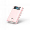 OLED display 10000mah power bank showing time and Alarm function