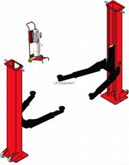 Movable 2 post lift 2m height two post car lift