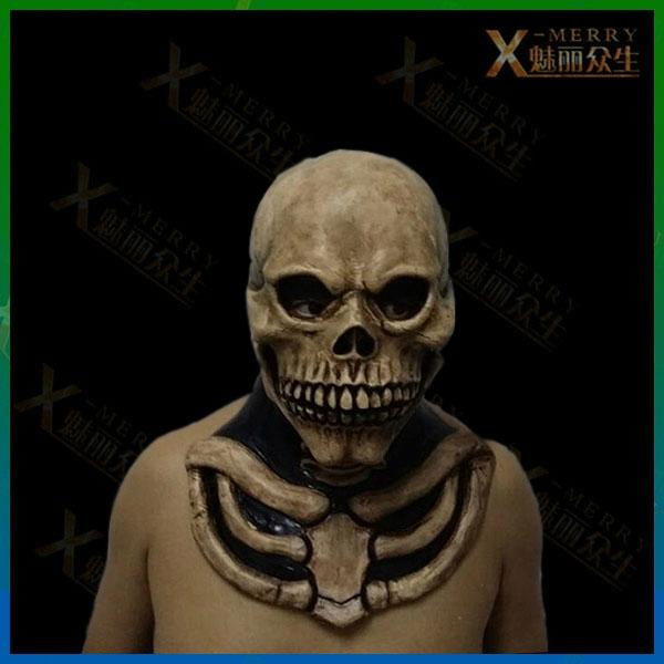 hot-selling latex skull horror halloween mask  3
