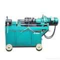 Construction rebar threading machine