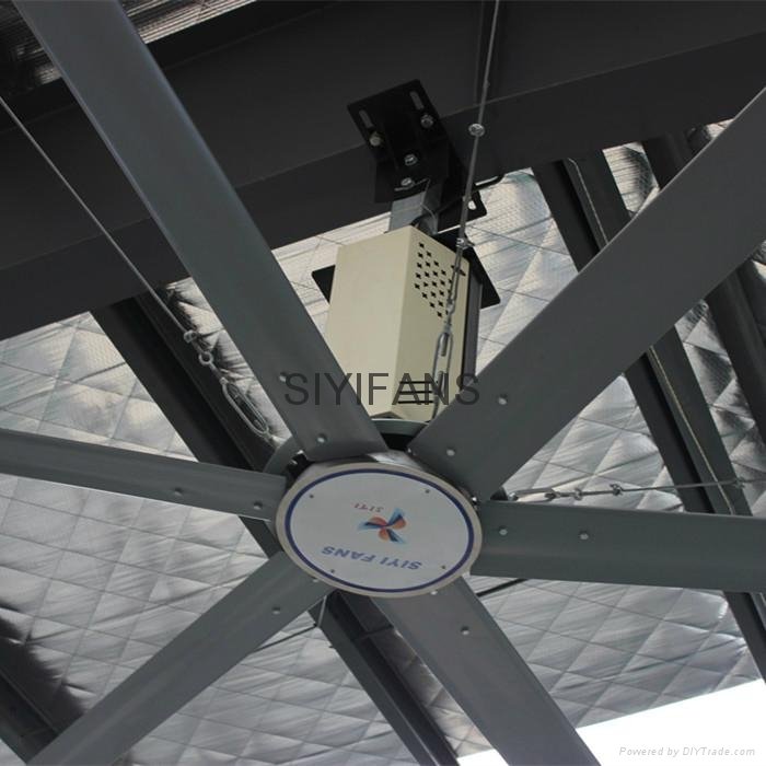7.3m Electric Power Source Natural Air Flow VFD Speed Large Size Ventilating Fan