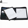 Zipper Leather Binder with calculator portfolio ring binder 2