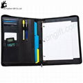 Zipper Leather Binder with calculator portfolio ring binder 3