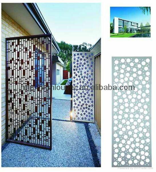 Custom laser cut aluminum panels /metal fences 3