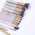 Gold naked2 12pc makeup brush set travel tool with cyliner brush cup holder 4