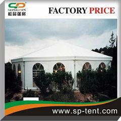 octagon tent with luxury linings for wedding party events