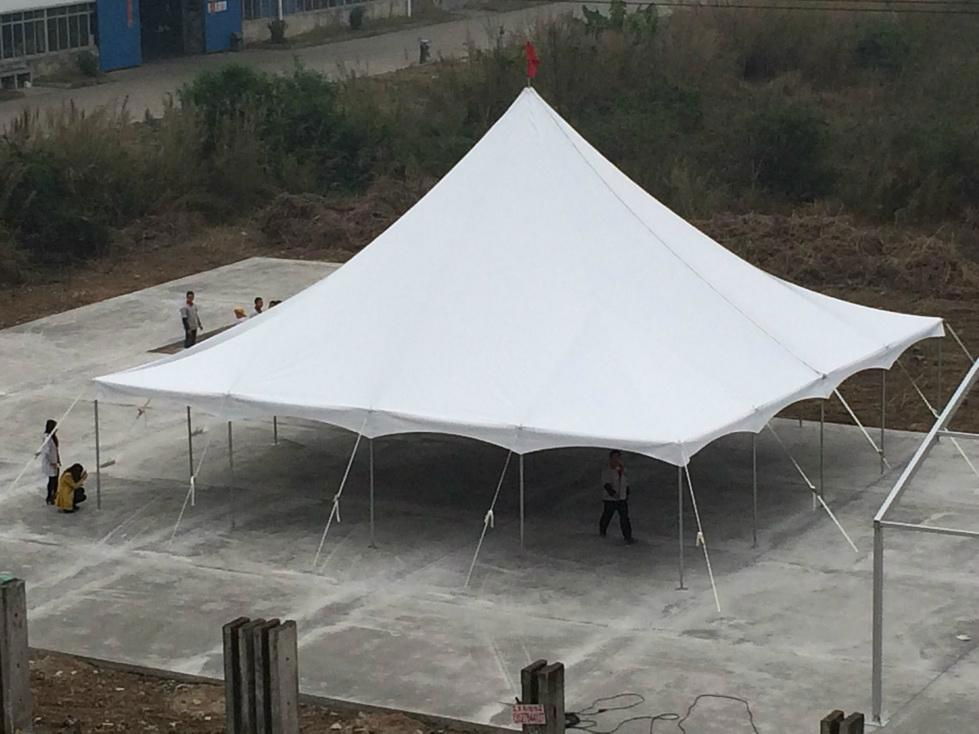 12x12m High Peak pole tent in galvanized steel frame 4