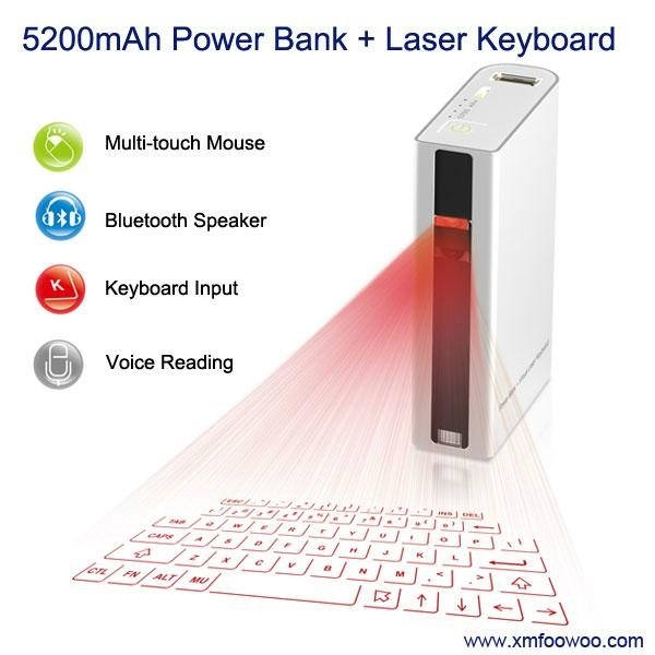 NEW laser projection keyboard with5600mAh Power bank 3