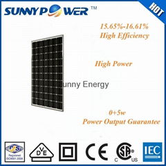 A grade 190W mono solar cell dongguan factory direct supply OEM ODM production t