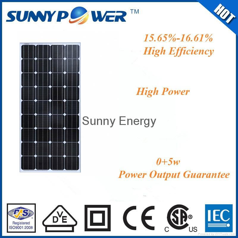 A grade 190W mono solar cell dongguan factory direct supply OEM ODM production t 3