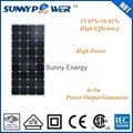 A grade 190W mono solar cell dongguan factory direct supply OEM ODM production t 3