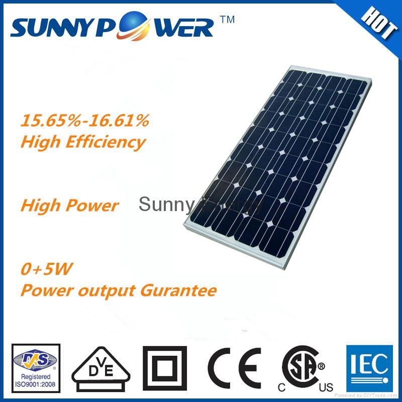 A grade 190W mono solar cell dongguan factory direct supply OEM ODM production t 5