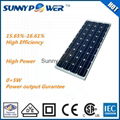 A grade 190W mono solar cell dongguan factory direct supply OEM ODM production t 5